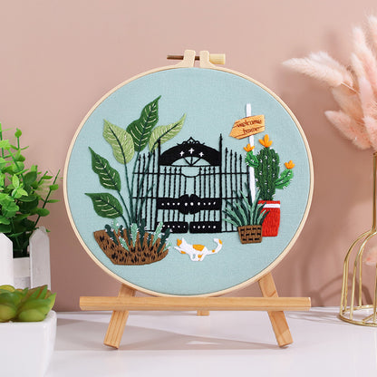 Cozy Courtyard - Themed DIY Embroidery Kits