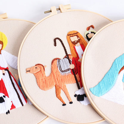 Nativity Scene Embroidery Kit: Celebrate the Spirit of the Season with Every Stitch