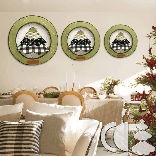 3D Christmas Tree Wall Hanging Decor Sewing Template Ruler - With Manual