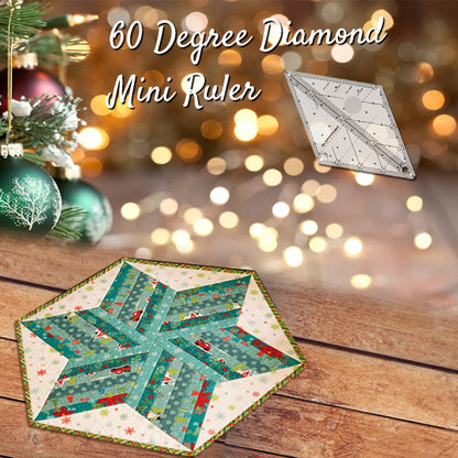 60 Degree Diamond Mini Ruler- With Instructions