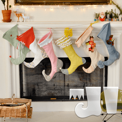Handmade Elf Christmas Stocking Template Set - With Instructions