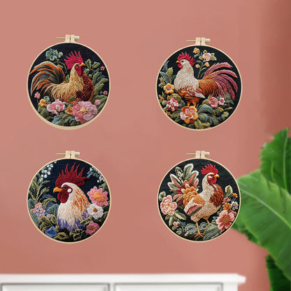 Roosters Radiance Embroidery Kit