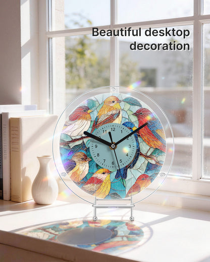 DIY Acrylic Puzzle Clock Kit - Birds in Harmony