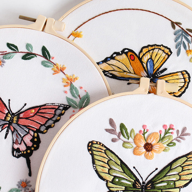 Butterfly Symphony Embroidery Kit: Embark on a Vibrant Stitching Journey