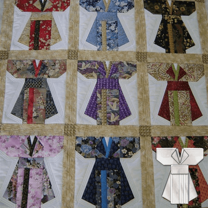 Vintage Kimono Quilt Template Set-With Instructions