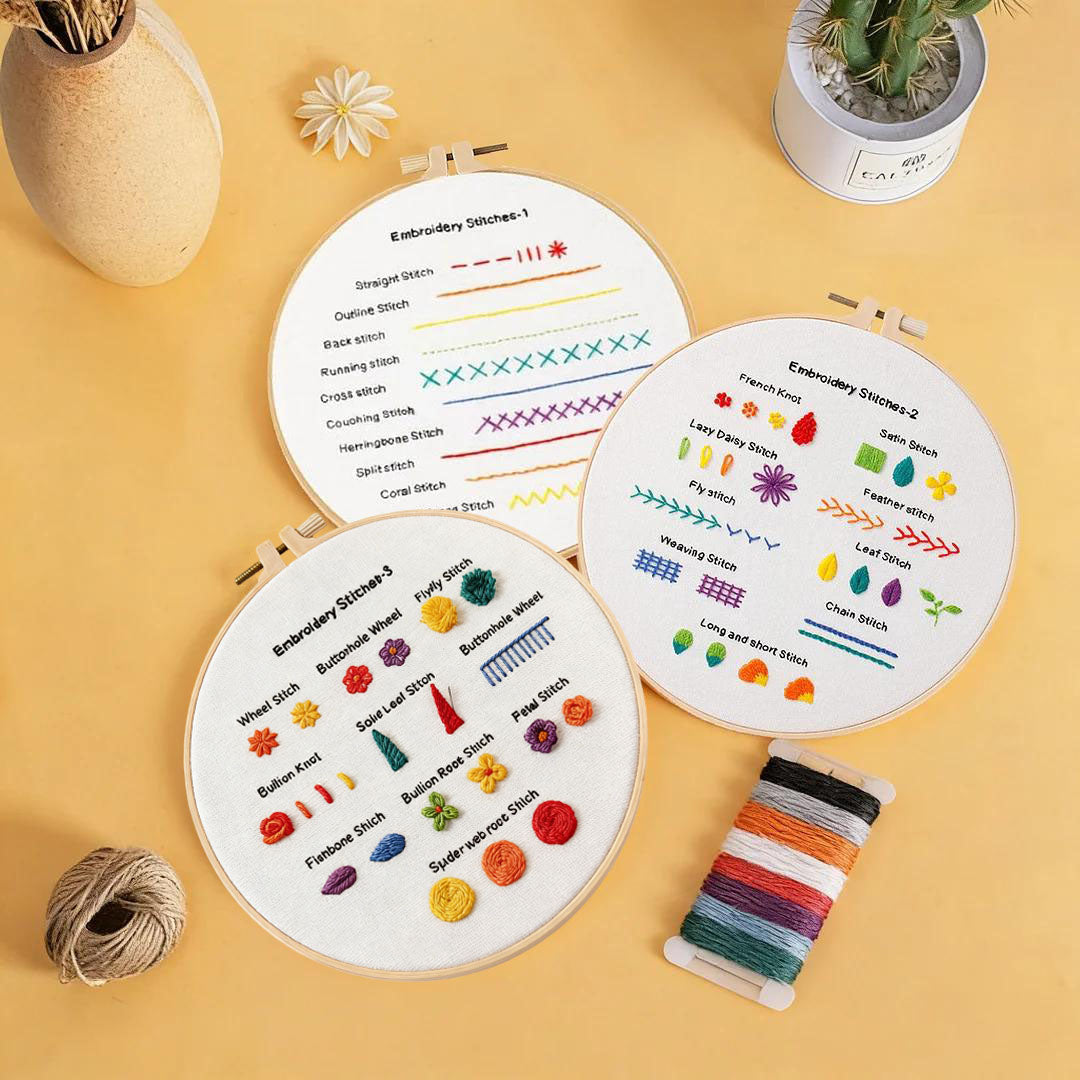 Beginner Kit for Embroidery Stitches