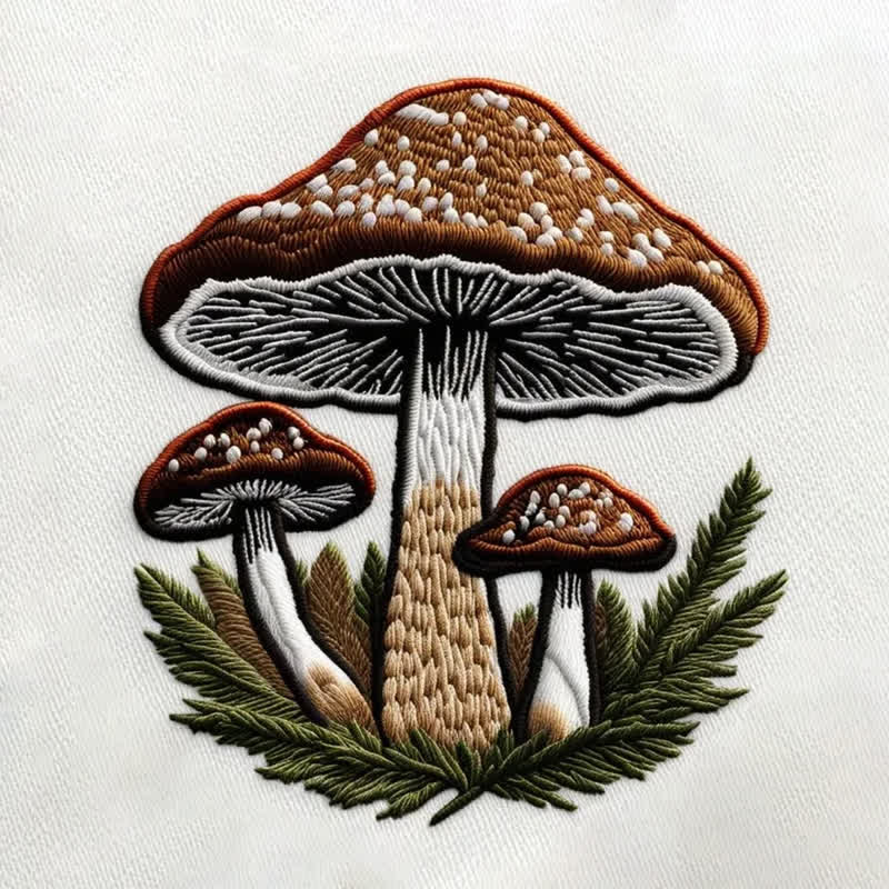 Rubbyoo Embroidery Kit - Mushroom
