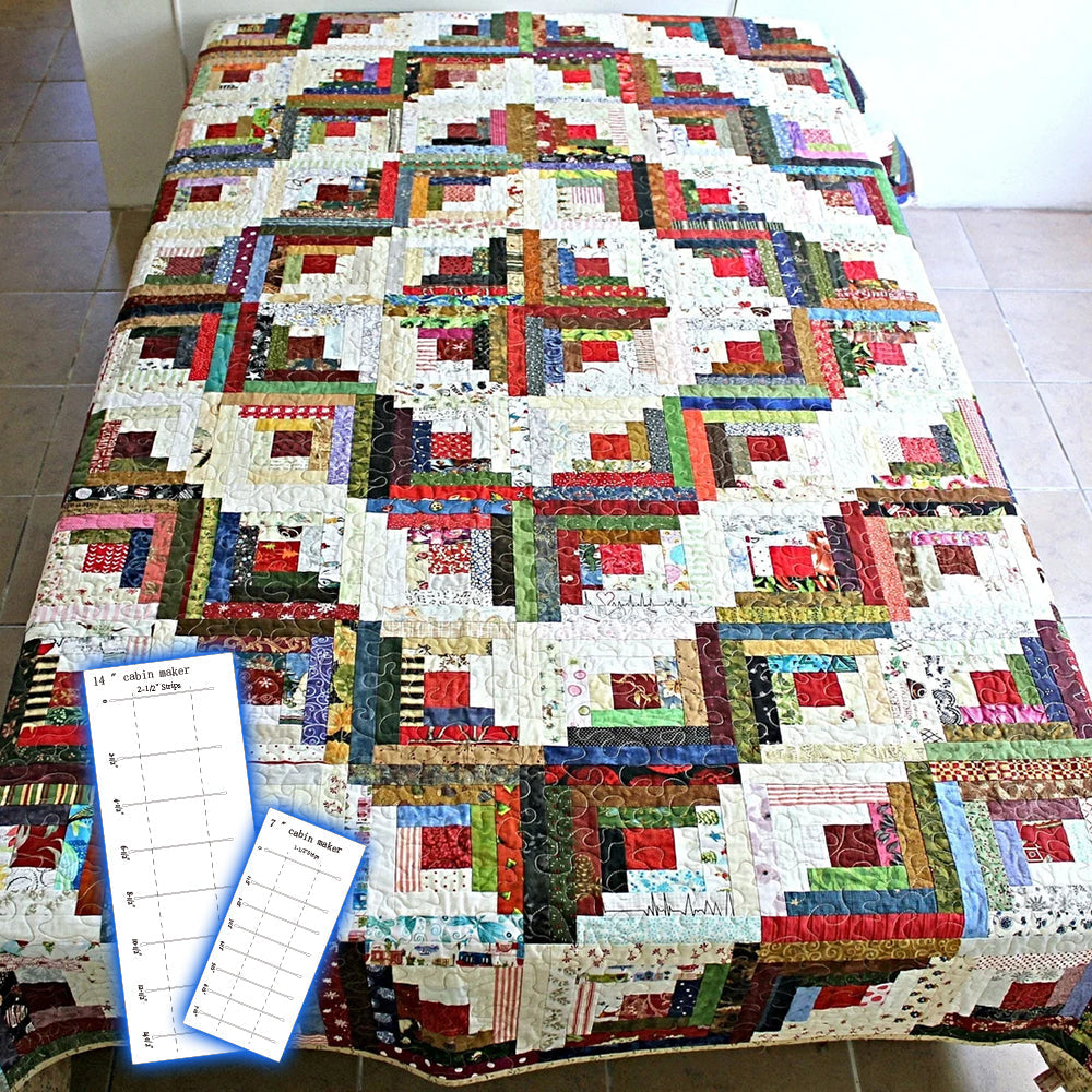 Log Cabin Maker Template Set- With Instructions