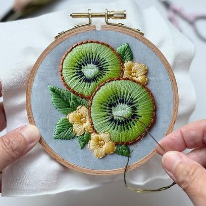 Rubbyoo Embroidery Kit-  Kiwi Fruit