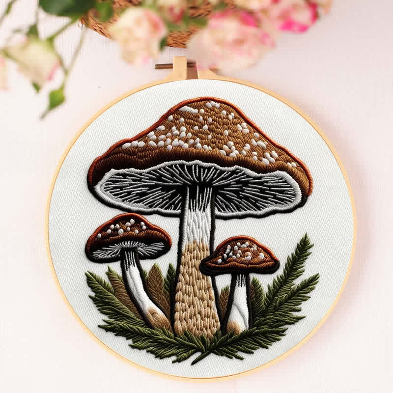 Rubbyoo Embroidery Kit - Mushroom