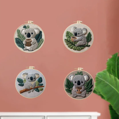 Koala And Eucalyptus Embroidery Kit
