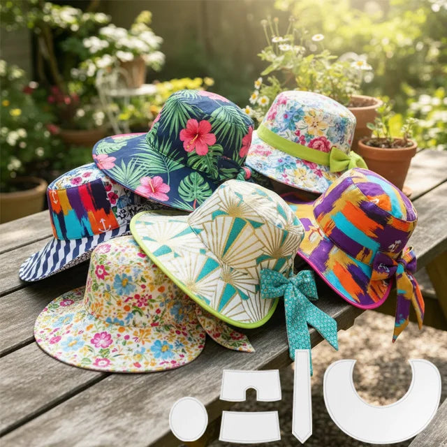 🌞50% OFF Summer Special Offer -  Bow Sunhat Template Cutting Ruler Set-With Instructions
