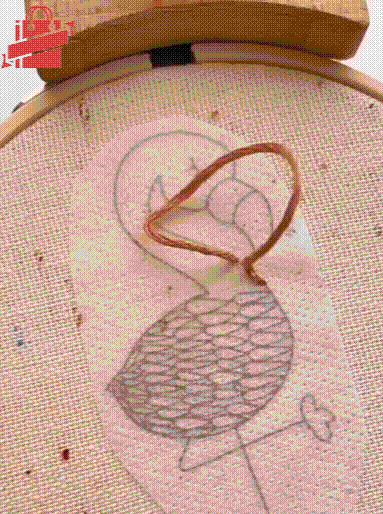 DIY Water-Soluble Printed Animals Set Embroidery