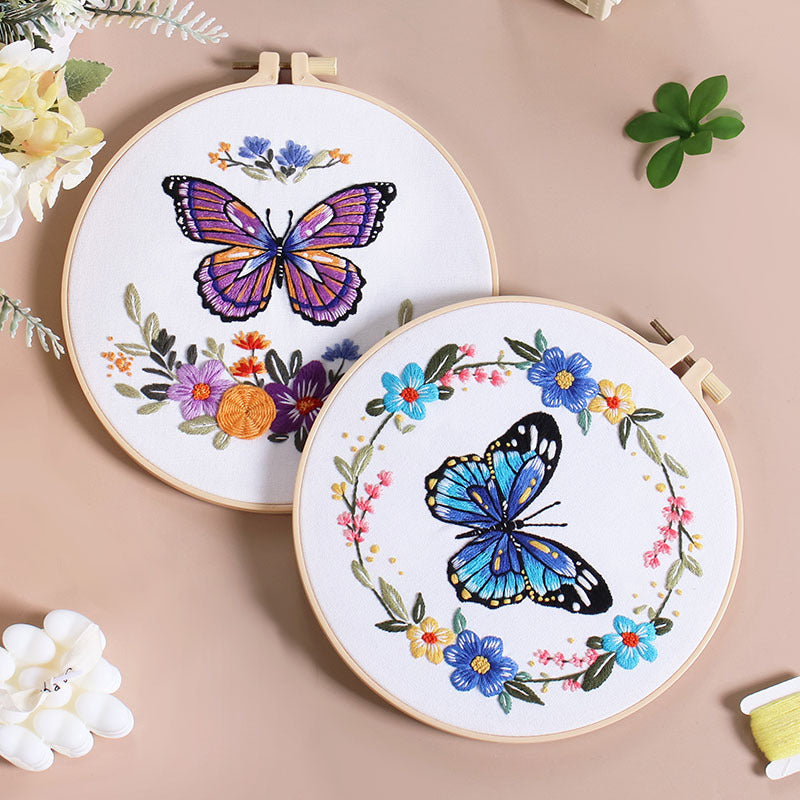 Butterfly Symphony Embroidery Kit: Embark on a Vibrant Stitching Journey