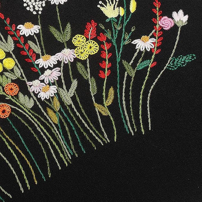 Wild Garden Embroidered Canvas Bag: Embroider Your Unique Style