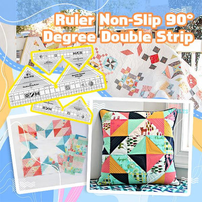 Ruler Non-Slip 90° Degree Double Strip