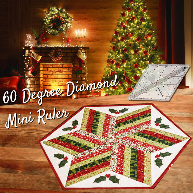 60 Degree Diamond Mini Ruler- With Instructions