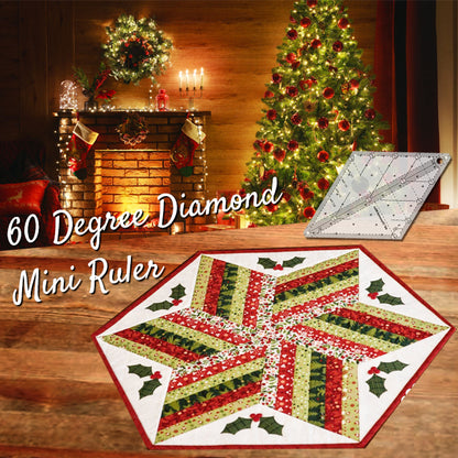 60 Degree Diamond Mini Ruler- With Instructions