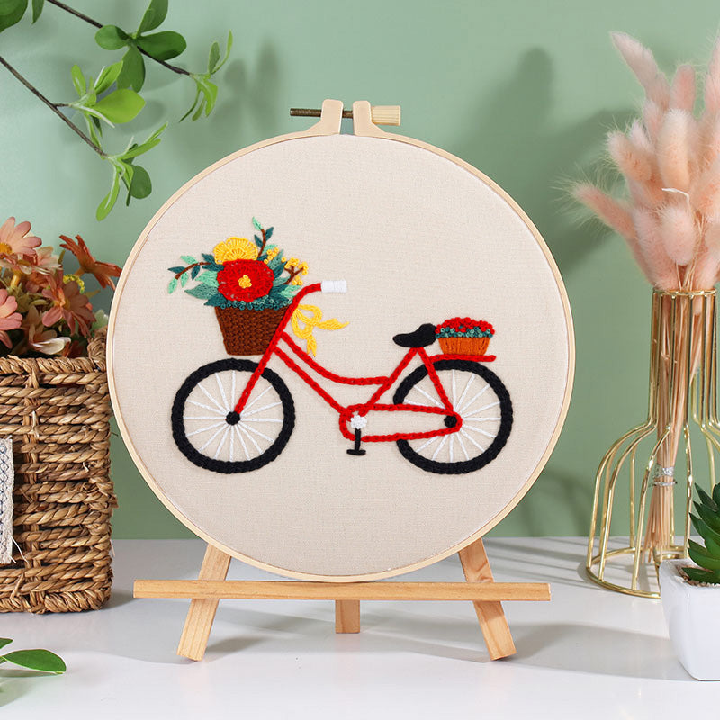 Bicycle Bliss Embroidery Kit: Ride into Creativity with Every Stitch