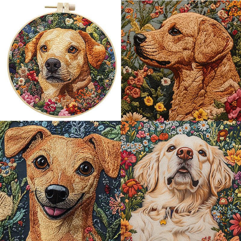 Paws & Blooms Embroidery Kit
