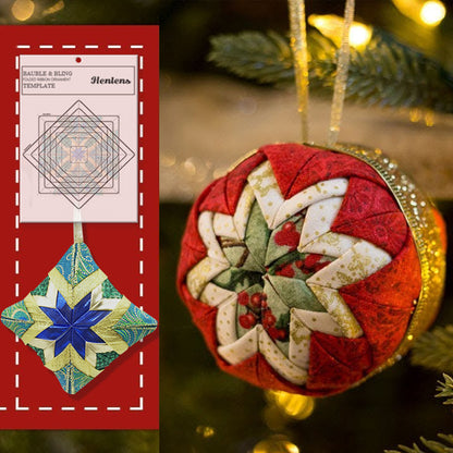 Bauble & Bling Folded Ribbon Ornament Template -With Instructions