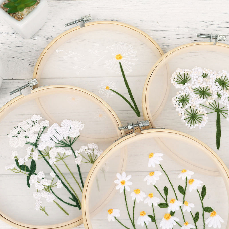 Delicate Floral Embroidery Kit: Craft Your Nature-Inspired Masterpiece