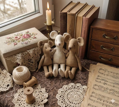 Mouse Family Sewing Template Set + With Instructions