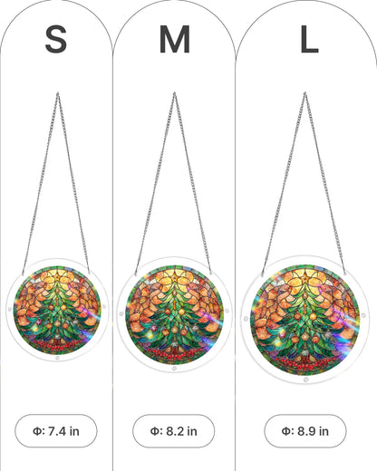 Christmas Glow Tree Light Suncatcher-Acrylic Window Art