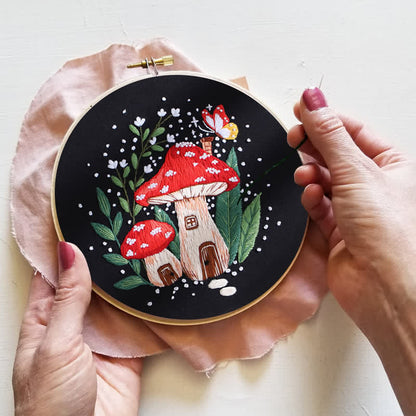 Rubbyoo Embroidery Kit - "Magic mushrooms"