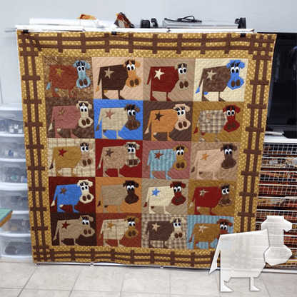 DIY Aggravating Cows Quilt Template Set-With Instructions