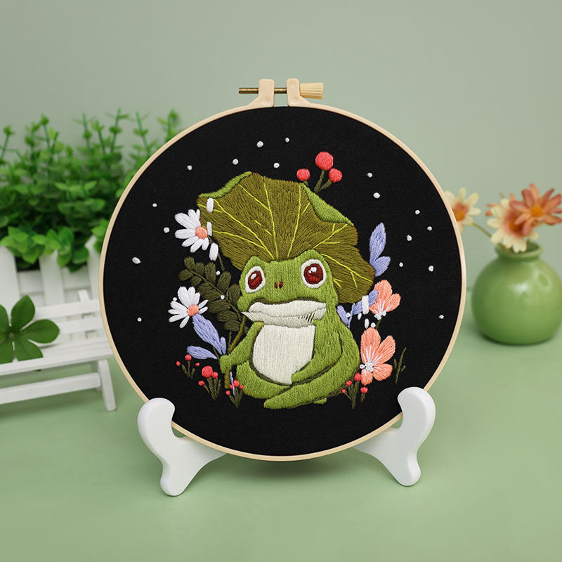 Whimsical Frog - Themed DIY Embroidery Kits
