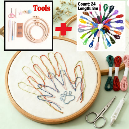 Stick & Stitch Water - Paws & Hands: A Stitched Bond