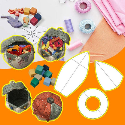 Quilt Jar(Bowl) Pattern Template  - With Instructions