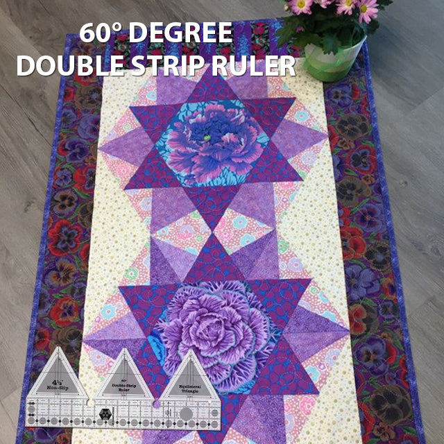 60° Degree Double Strip Ruler - With Instructions