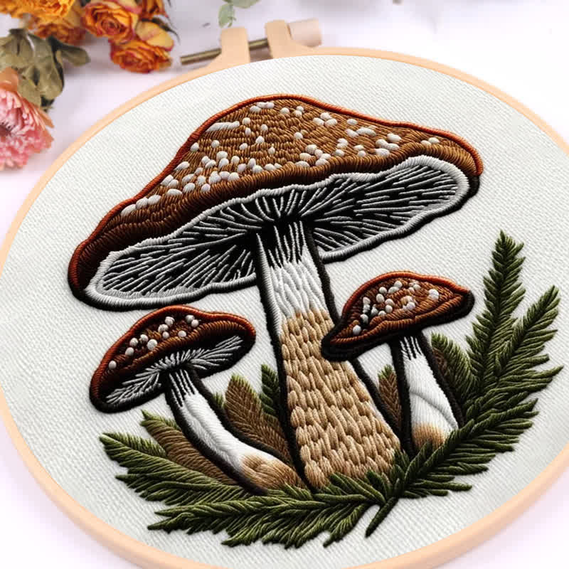 Rubbyoo Embroidery Kit - Mushroom