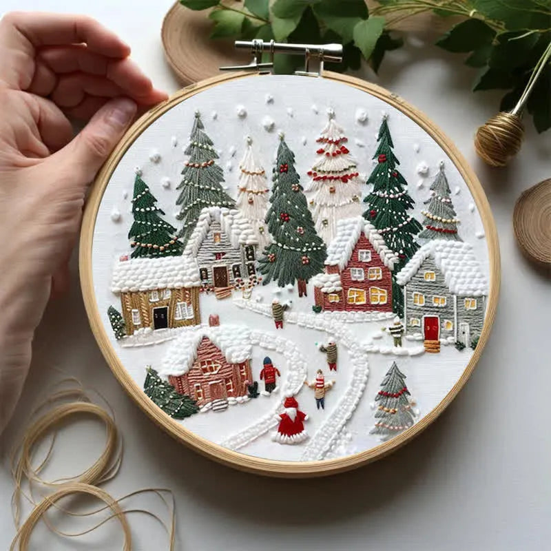 Snow Village Stitch Dream - Themed DIY Embroidery Kits