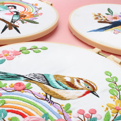 Bird And Rainbow - Themed DIY Embroidery Kits