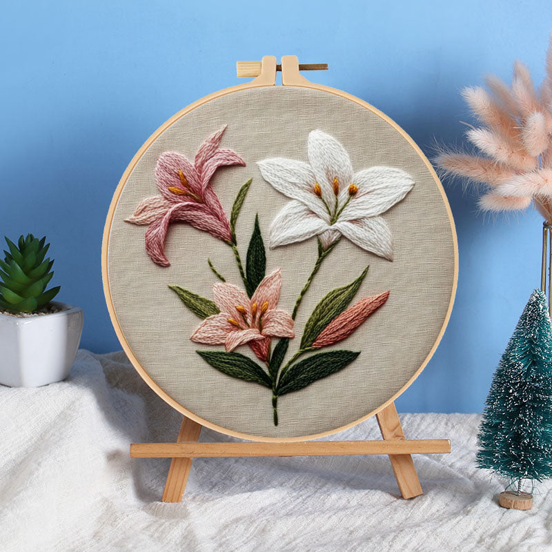 Lily Jar Embroidery Kit