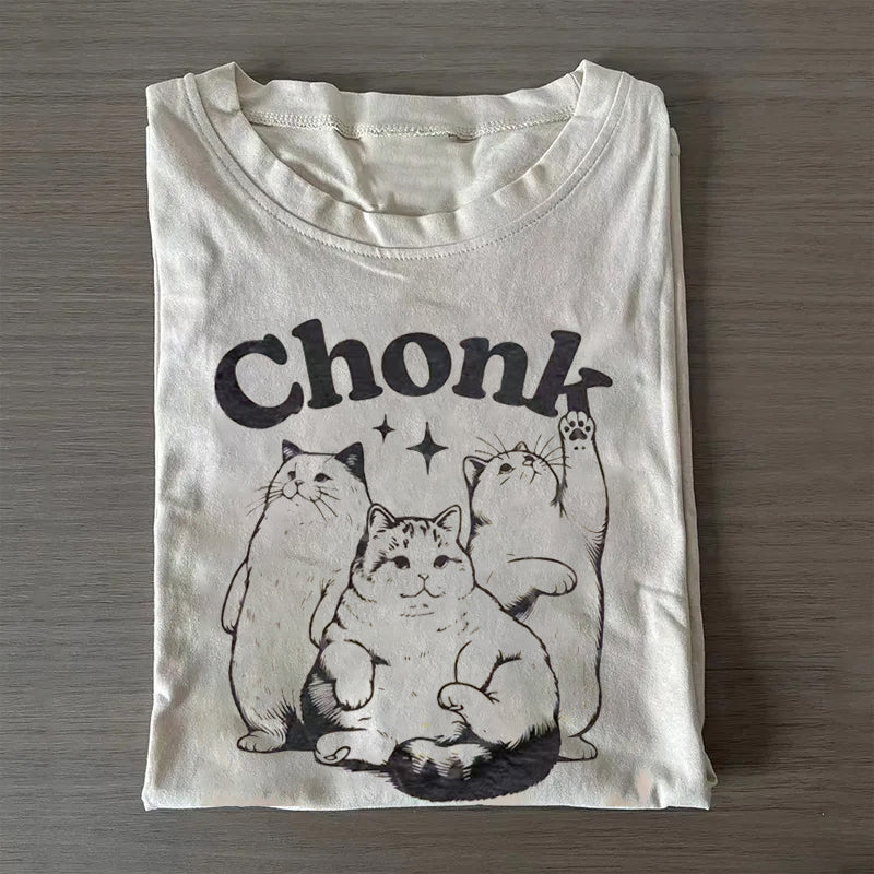 Vintage Kawaii Chonk Cat T-shirt