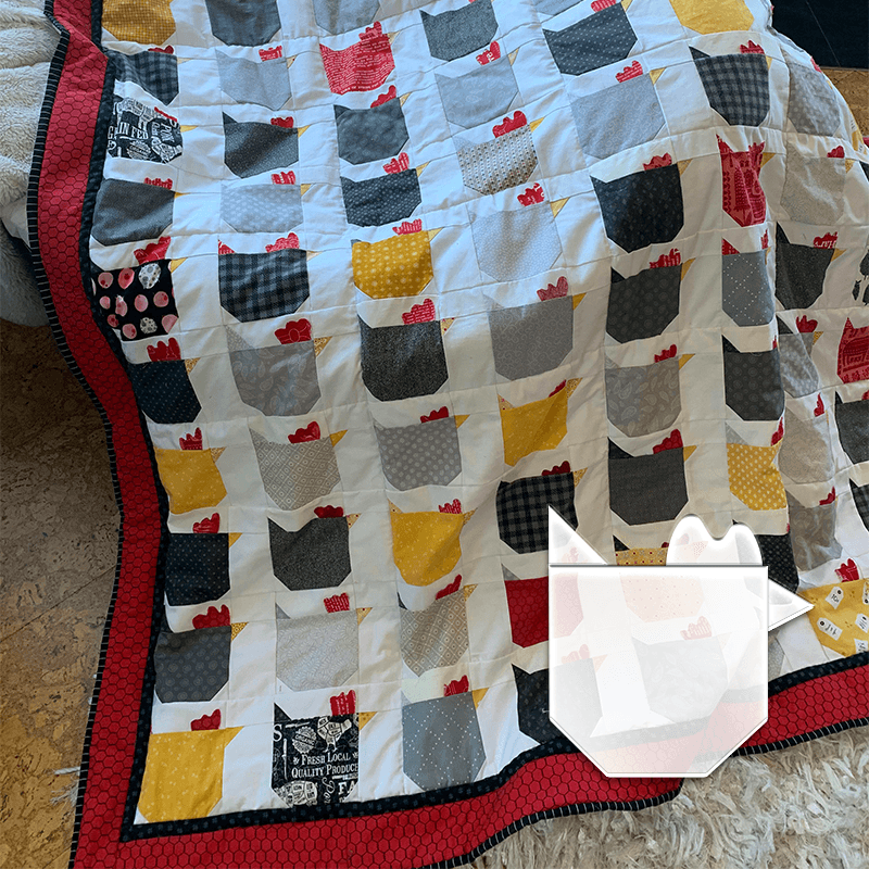 Funky Chicken Quilt Template Set  - With Instructions