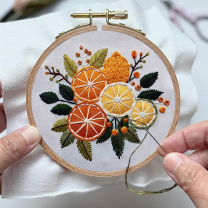 Rubbyoo Embroidery Kit- Orange Slices