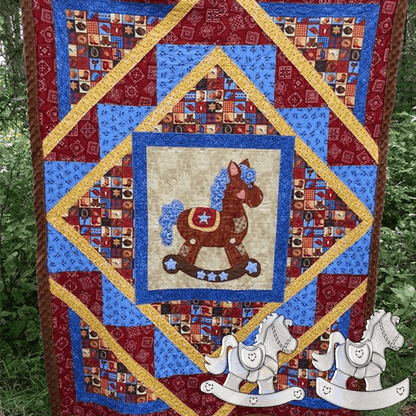 Vintage Rocking Horse Quilt Template Set(A+B Style)-With Instructions