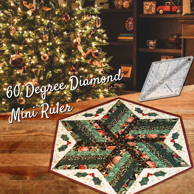 60 Degree Diamond Mini Ruler- With Instructions