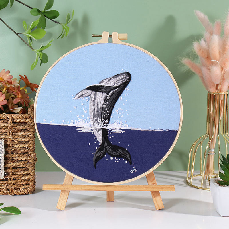 Aquatic Wonders Embroidery Kit: Craft Your Underwater Masterpiece