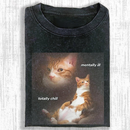 FUNNY CAT MEME ICON T-SHIRT