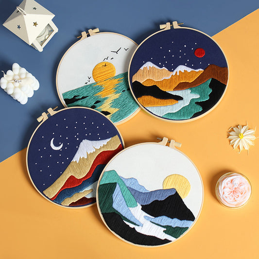 Stitched Landscapes - Themed DIY Embroidery Kits