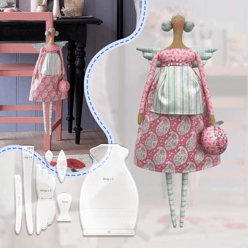 Tilda Kitchen Doll Template Set (7 PCS) - With Instructions