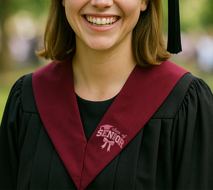Graduation Stitch Emblem – Class of 2025 A Handmade Tribute to a Milestone Moment
