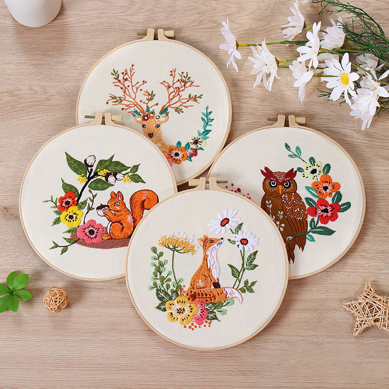 Animals Embroidery Kits Set for Beginner