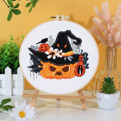 Halloween Delight Embroidery Kit: Create Spooky Masterpieces